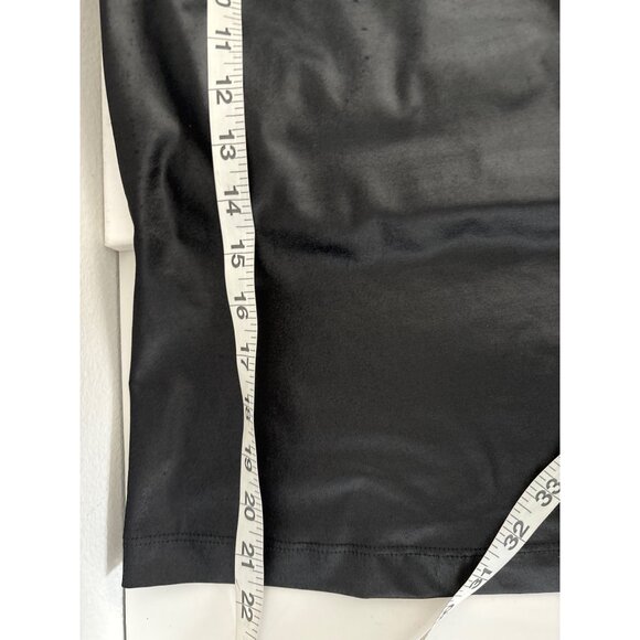 Bebe Sport Vintage Tank Top M Y2K Faux Leather Liquid Look Racerback Made in USA - Picture 9 of 13